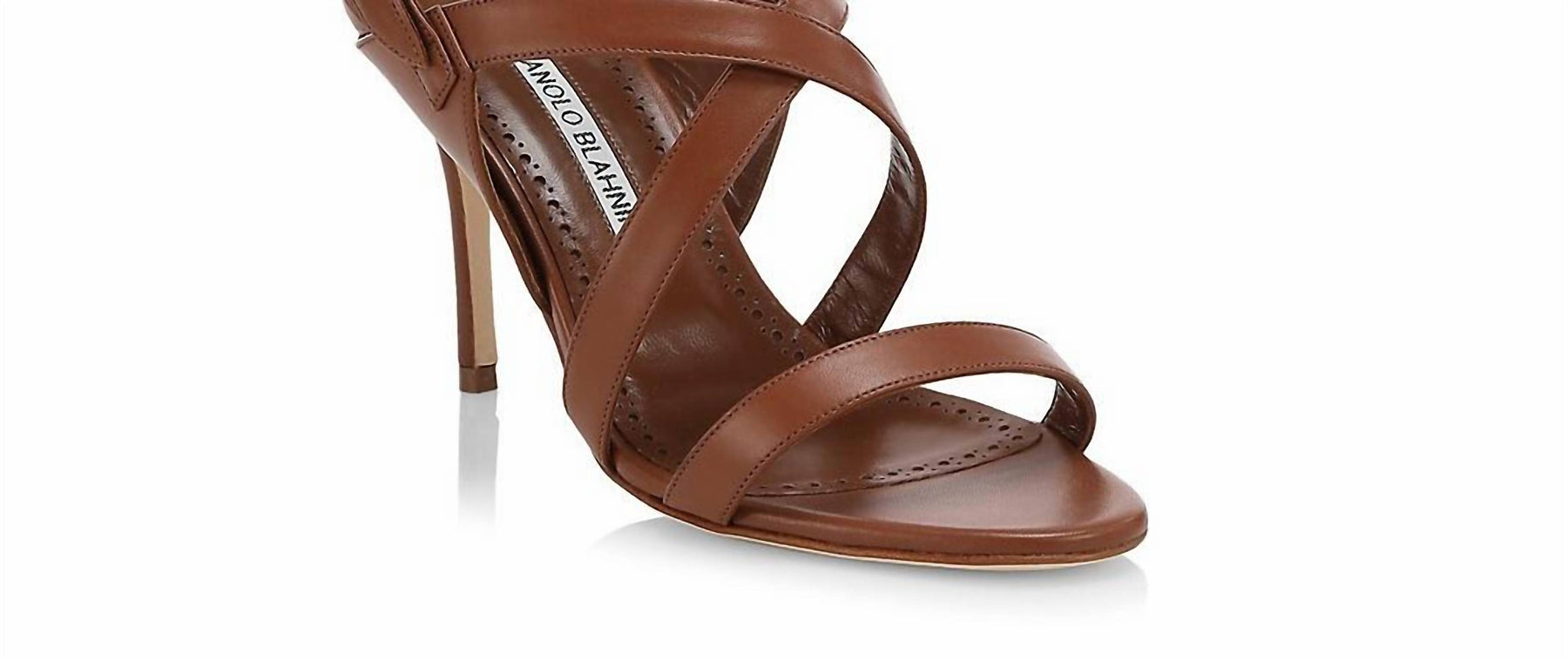 Damen Singanu mit Riemchen hohe Ledersandalen in Braun