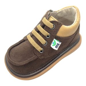 Mooshu Trainers Baby Mädchen Schokolade Wildleder Squeaky Bailey Stiefeletten 3-4 Baby