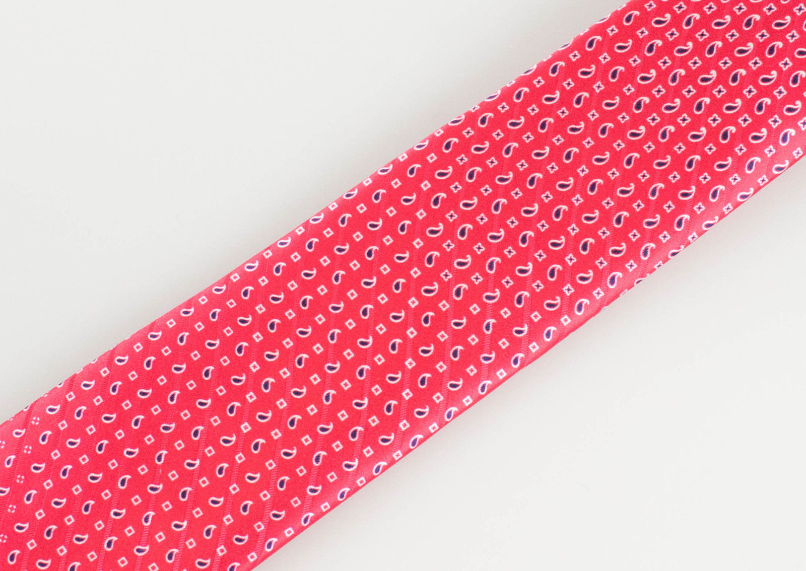 Rot mit Paisley Muster 100% Seide Satin Neck Tie