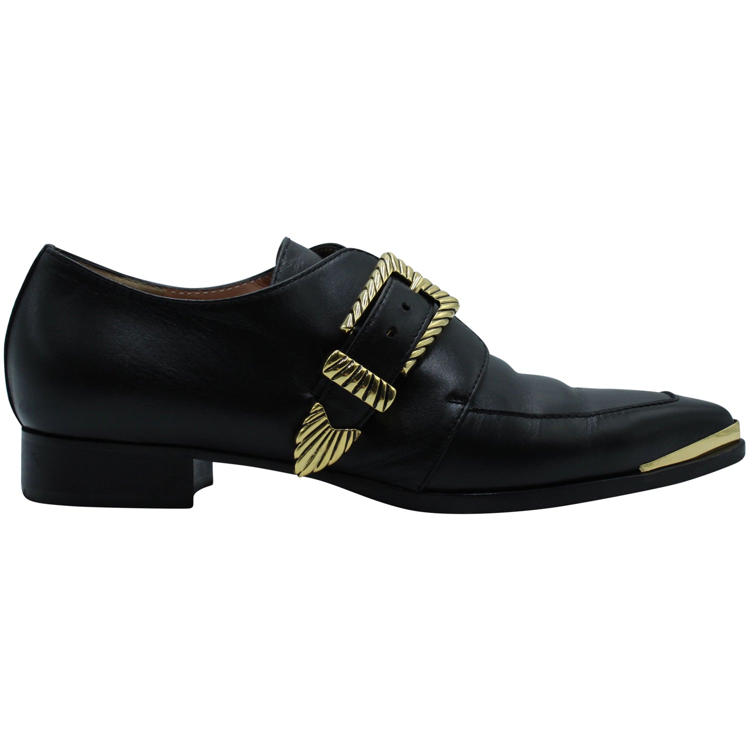 Alberta Ferretti Oxfords aus schwarzem Leder