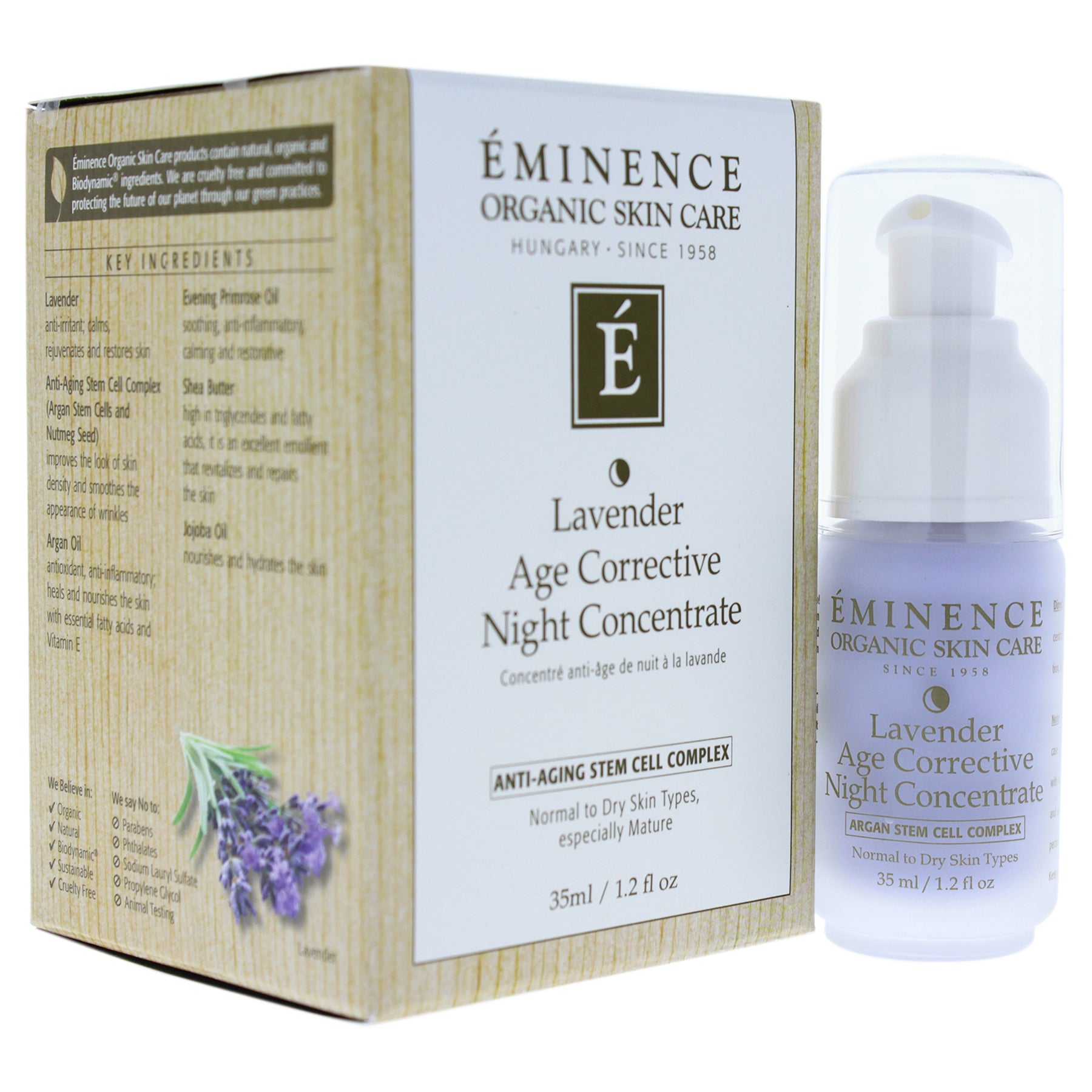 Lavendel Age Corrective Night Konzentrat von Eminence für Unisex – 1,2 oz Serum