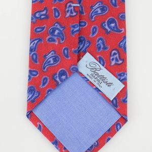 Rot mit Paisley Muster 100% Seidenkrawatte