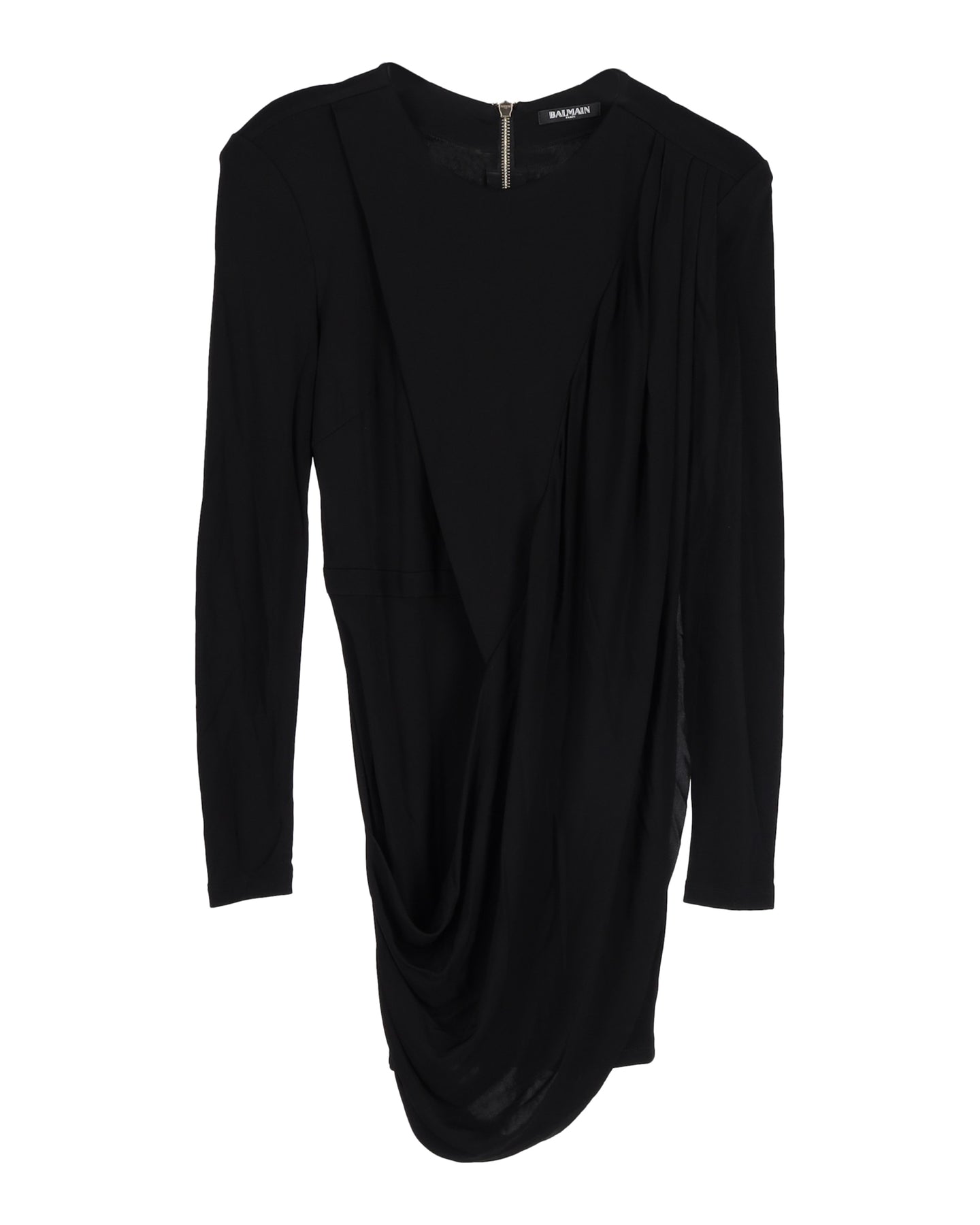 Balmain Minikleid aus schwarzer Viskose
