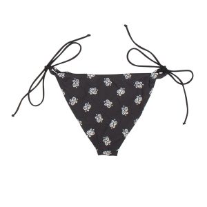 Schwarzes Bikinioberteil mit Bandana Muster