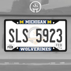 Fanmats Michigan Wolverines Metal License Plate Frame Schwarzer Abgang