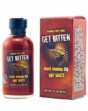 CaJohn's Get Bitten Black Mamba 6 Chilisauce, 2oz