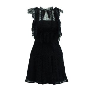 Self Portrait Lace Kleid aus schwarzem Polyester – 7833718751292