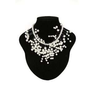 Elegante Mehrfarbig Perle Halskette