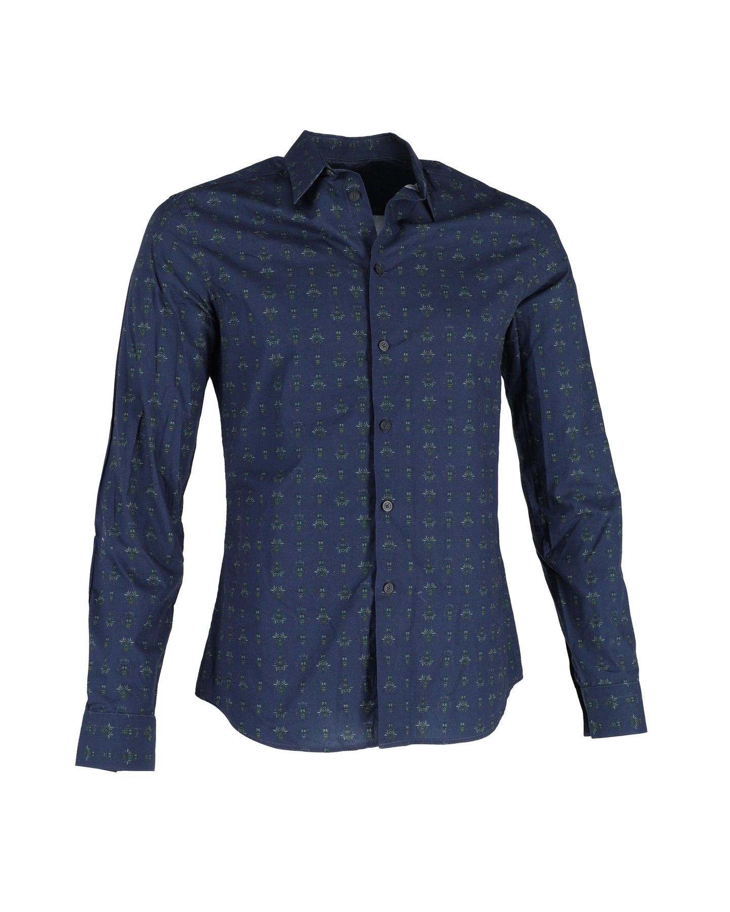 Givenchy Bedrucktes Hemd aus marineblauer Baumwolle