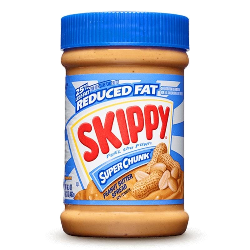 Skippy 25% weniger Fett reduziert Super Chunk Erdnussbutter