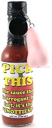 Wählen Sie dies mit Nase Schlüsselanhänger Chilisauce, 5oz