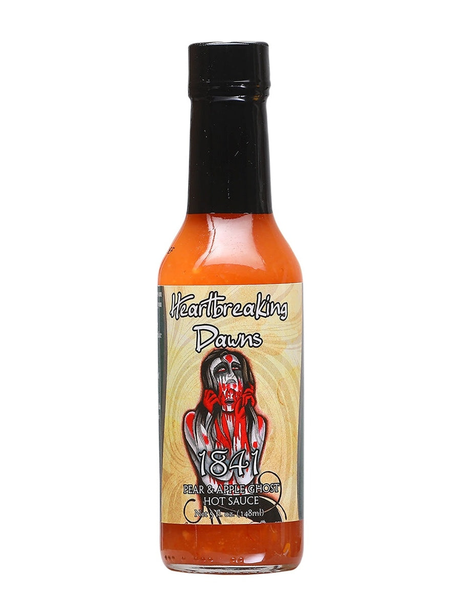 Chilisauce Heartbreaking Dawns 1841 Birne & Apfel Geist Pfeffer 5 oz Hitze