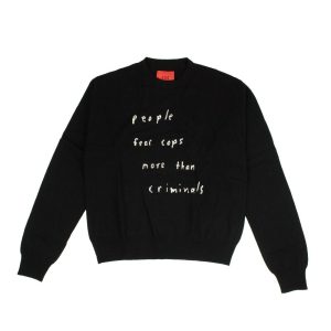 424 auf Fairfax Menschen Angst Cops Pullover – Schwarz