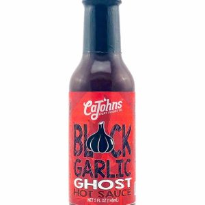 scharfe Sauce schwarz Knoblauch Geist Pfeffer Cajohns feurige Lebensmittel 5 Unzen Hitze 8 $1