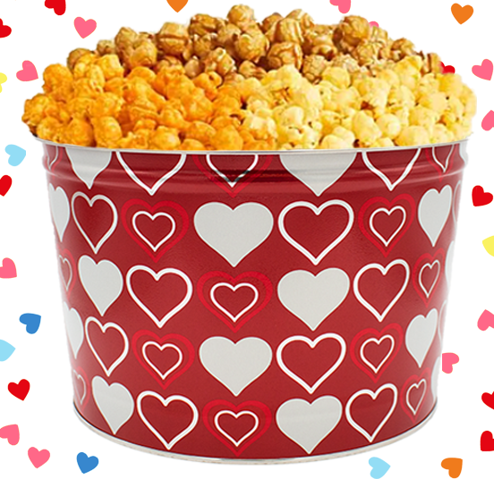 2 Gallon – Hearts Popcorndose