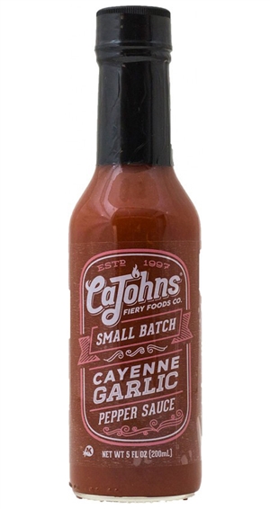 CaJohn's kleine Batch Cayenne Knoblauch Pfeffersauce, 5oz