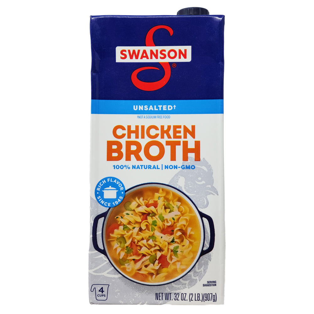 Swansons ungesalzene Hühnerbrühe – 32oz