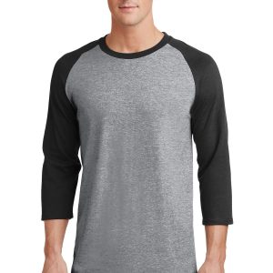 Port & Company Herren Core Blend 3/4-Ärmel Raglan-T-Shirt