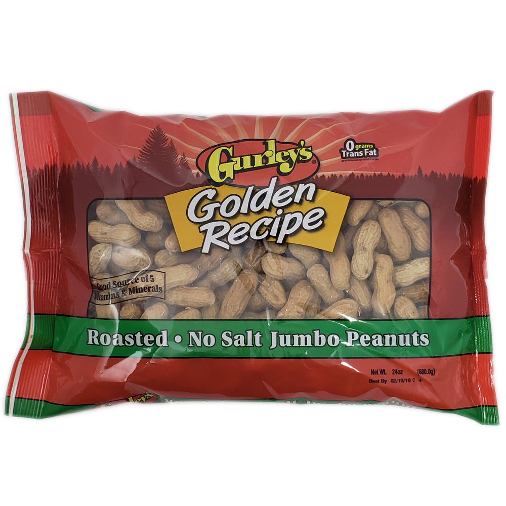 Gurley's Kein Salz hinzugefügt Gerösteter Jumbo in der Schale Erdnüsse – 24oz