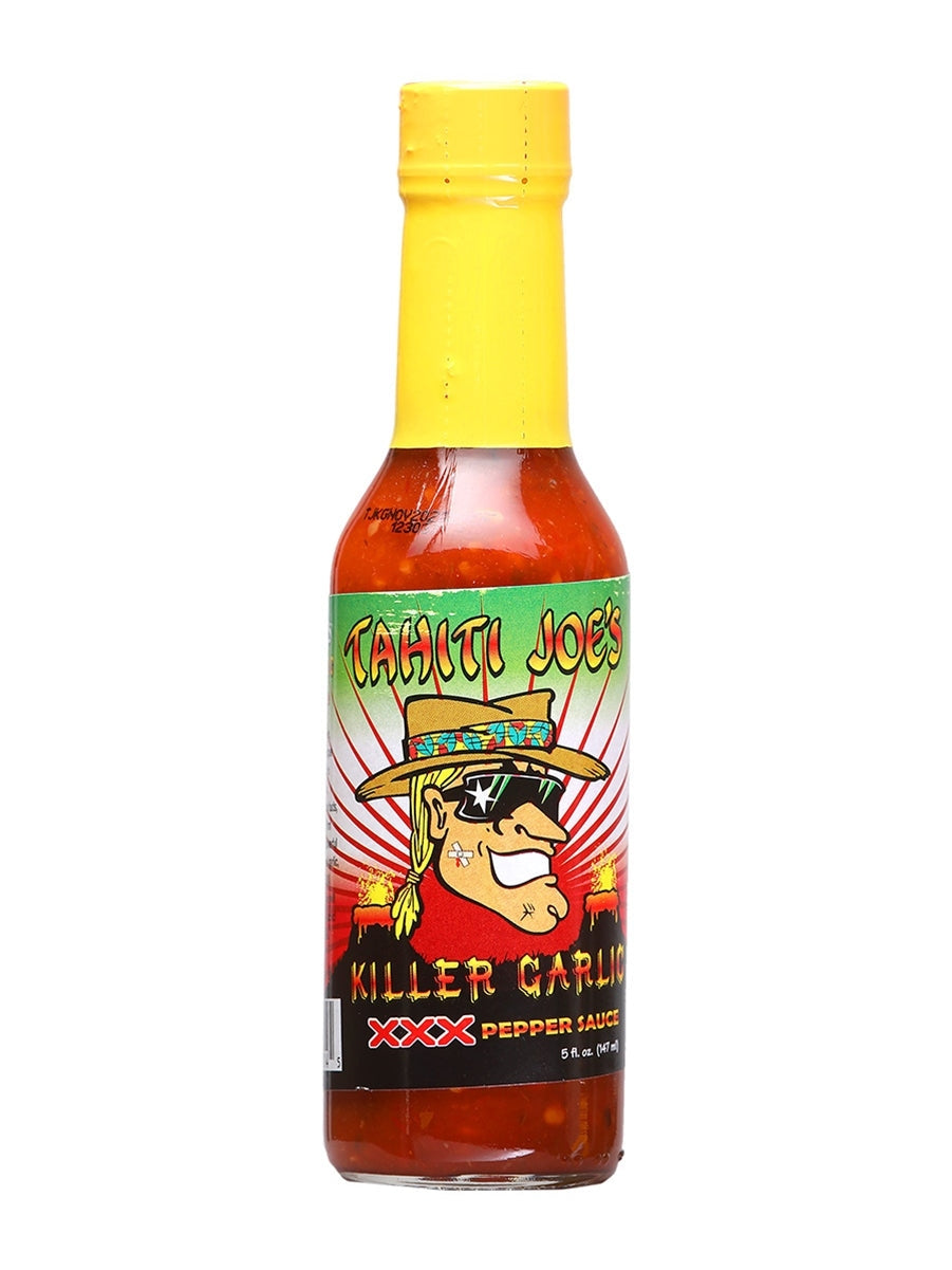 Chilisauce Tahiti Joes Killer Knoblauch XXX 5 oz Hitze 9