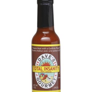 scharfe Sauce Daves Gourmet total Wahnsinn verrückt Hitze mit Knoblauchkirsche 5 Unzen