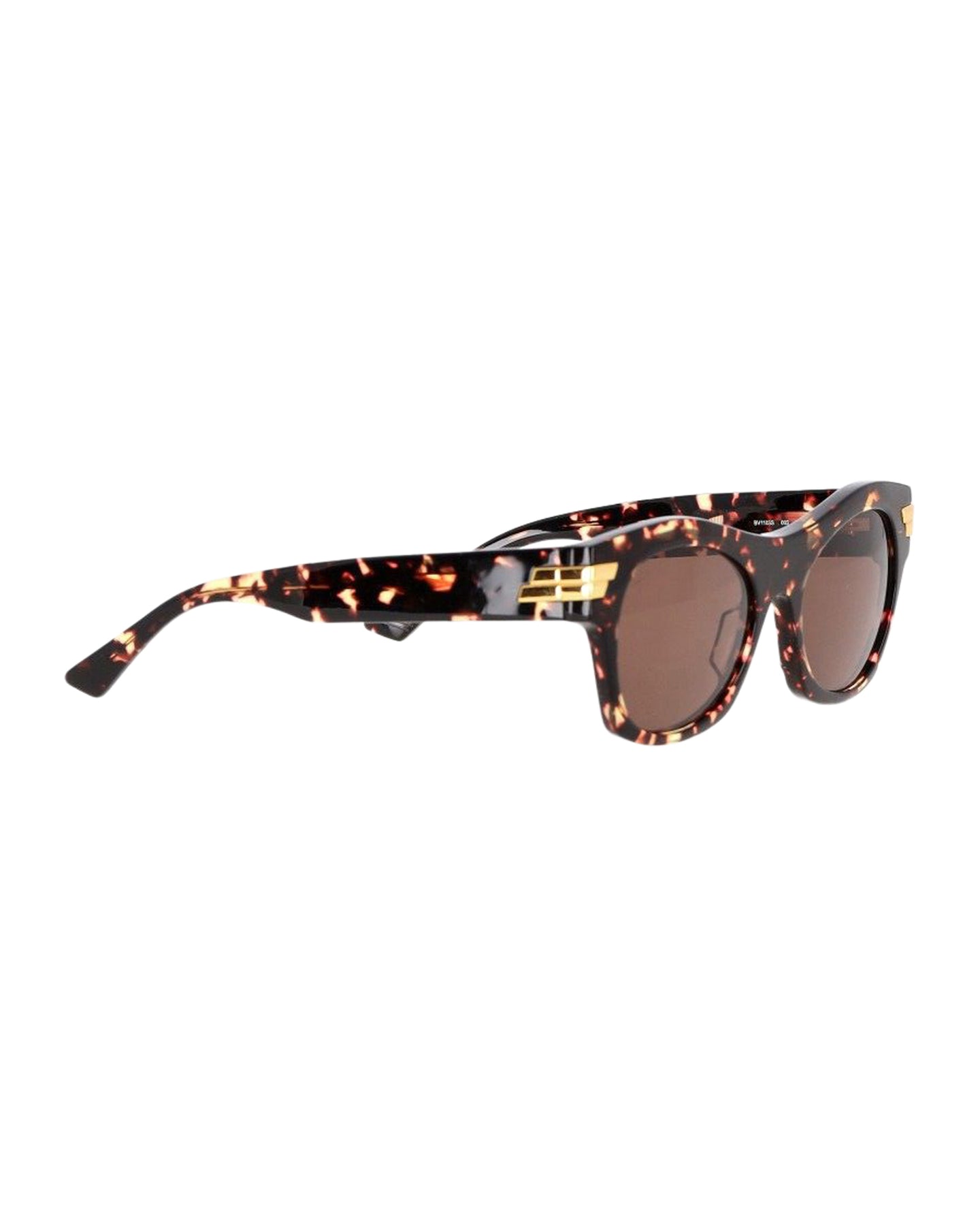 Bottega Veneta Übergroße Tortoiseshell Sonnenbrille mit quadratischem Rahmen in Tiermuster Acetat