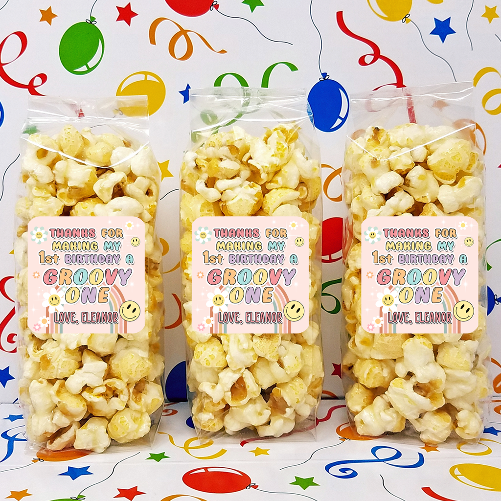 Groovy One – Popcorn Party favors