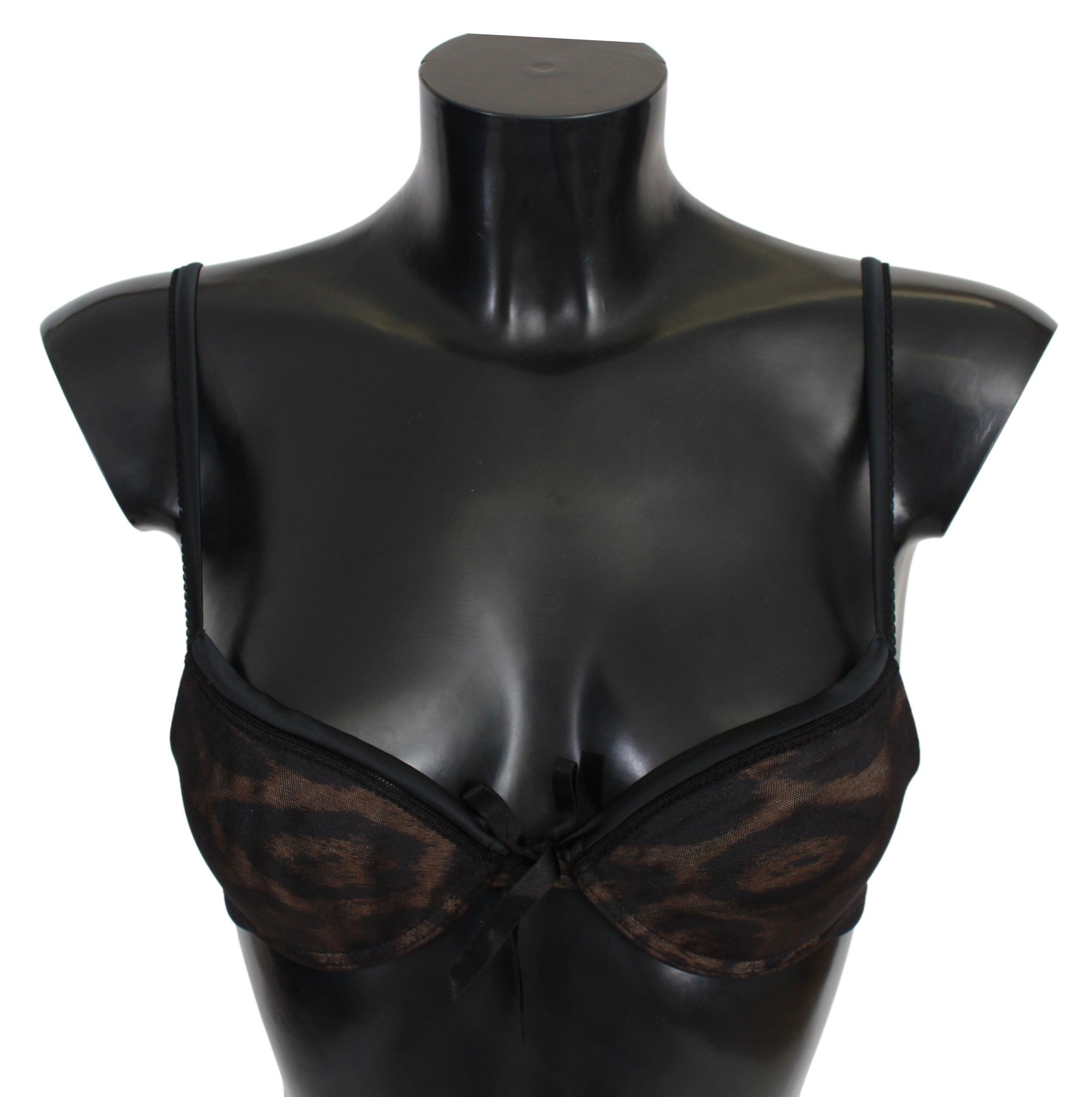 Roberto Cavalli Leopard Nylon Push Up BH Damen Unterwäsche