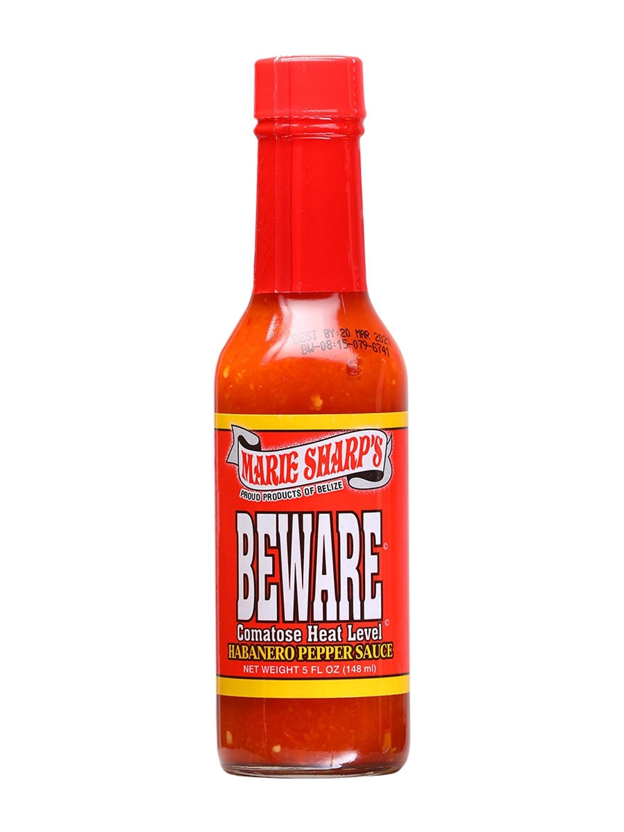 Chilisauce Marie Sharps Hüten Sie sich vor Komatose Hitze Habanero 5 oz Belize Hitze