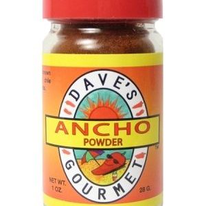 Dave’s Gourmet Ancho Pulver. – 1oz