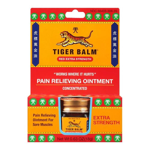 Tiger Balm – Schmerzlindernde Salbe für Muskelkater – Konzentriert Extra Stärke – 18 G