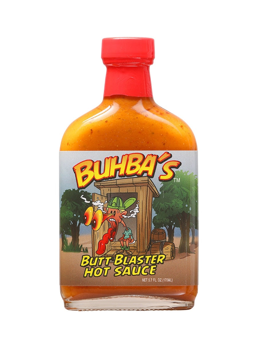 Chilisauce Buhbas Butt Blaster 5,7 oz Flasche Hitze 8