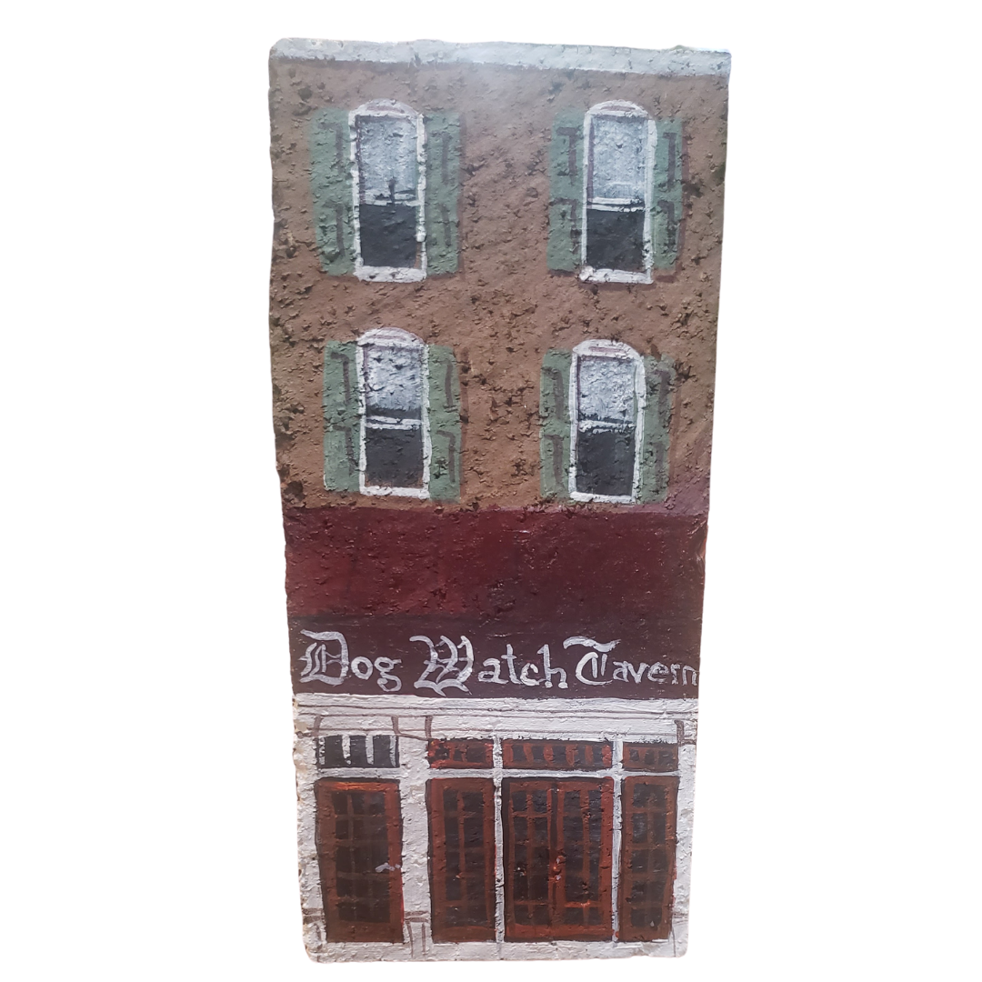 Linda Amtmann Handgemalte Brick- Dog Armbanduhr Tavern