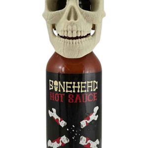 Bone Head scharfe Sauce mit Skelett Maske Flaschenkopf, . – 5oz
