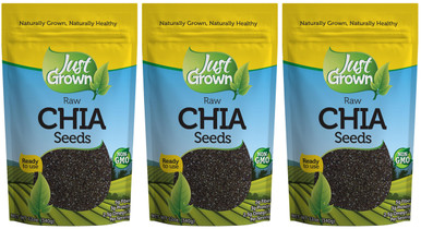 Just Grown Raw Chia Samen, 12 Unzen. (Packung mit 3)