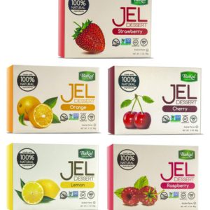 Bakol Natürliche vegane Jel Dessert Sorte Packung, Fruchtaromen, 3 Unzen (Packung mit 5)