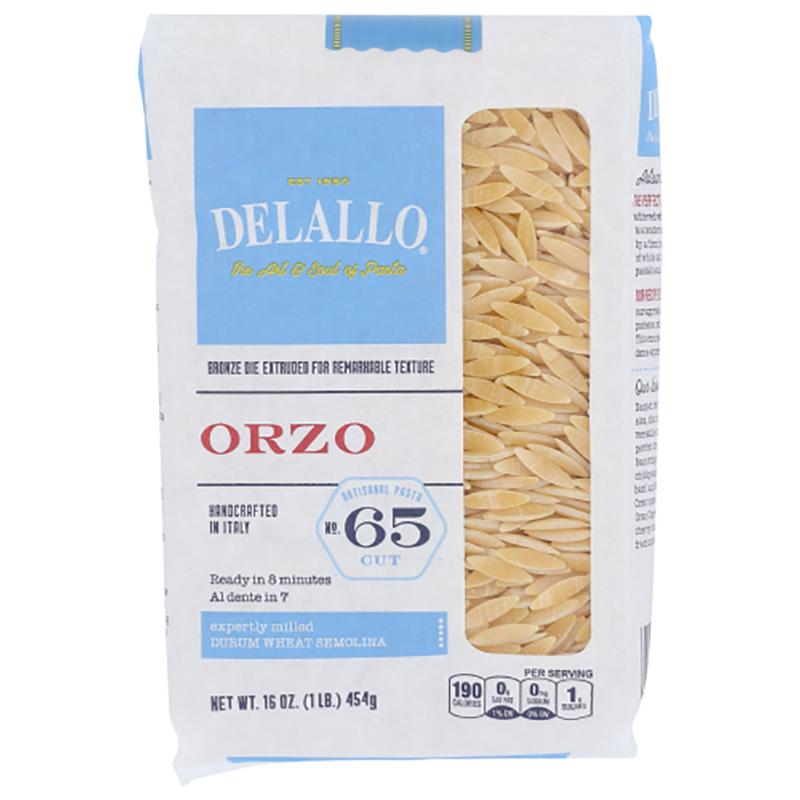 Delallo Pasta Orzo #65, 16oz