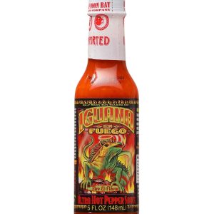 scharfe Sauce Iguana en fuego ultra heißer Pfeffer Soße 5 Unzen Hitze 8 Extrakt $