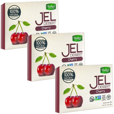 Bakol Vegan Kirsche Geschmack Jello, 3 oz (Packung mit 3)