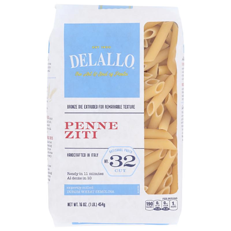 Delallo Pasta Penne Ziti #32, 16oz