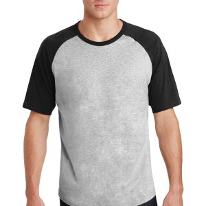Sport-Tek Herren-Kurzarm-Colorblock-Raglan-Trikot