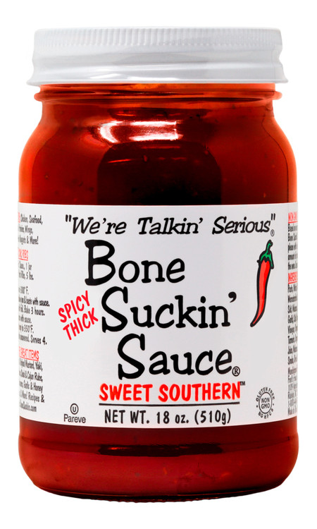 Bone Suckin scharf Dicke süße Southern Grillsauce, 18 Unzen
