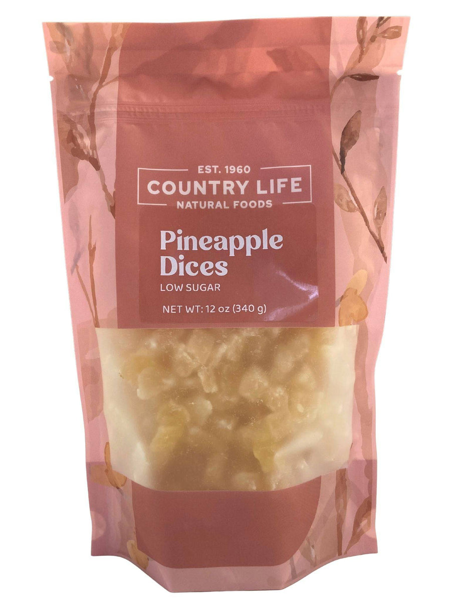 Ananas-Dices, niedriger Zucker
