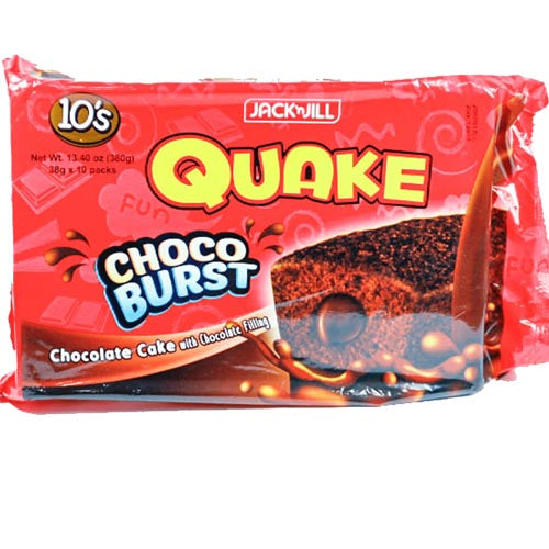 Jack ’n Jill – Quake – Choco Burst – Schokoladenkuchen mit Schokoladenfüllung – 10er Packung