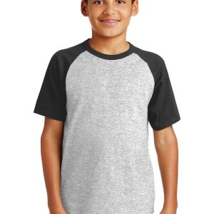 Sport-Tek Jugend-Kurzarm-Colorblock-Raglan-Trikot YT201