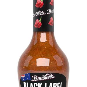 Bunsters schwarzes Etikett 16/10 scharfe Sauce, . – 5oz