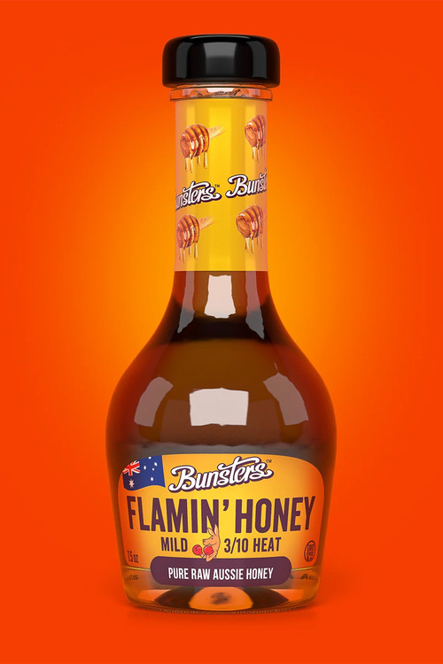 Bunsters Flamin Honig Chilisauce, 5oz