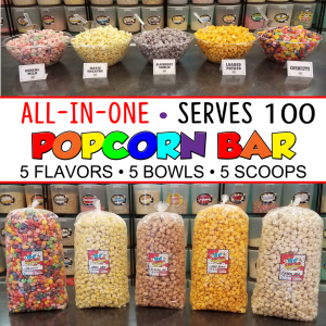 Popcorn-Bar – alles in einem – serviert 100