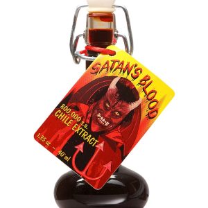 Satans Blood – scharfe Sauce im Fläschchen, 1,35 oz, 800.000 Scoville-Einheiten, Schärfe 10+++