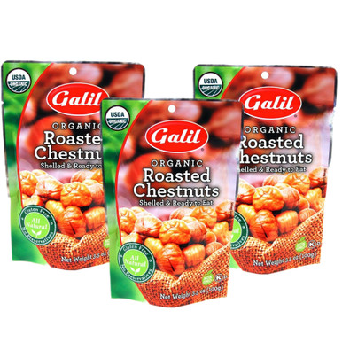 Galil Bio geröstete Kastanien, 3,5 oz (Packung mit 3)